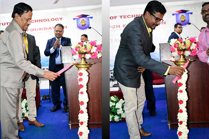 Lamp Lighting Ceremony in the inauguration of fresher day celebration 2018 at AVIT
